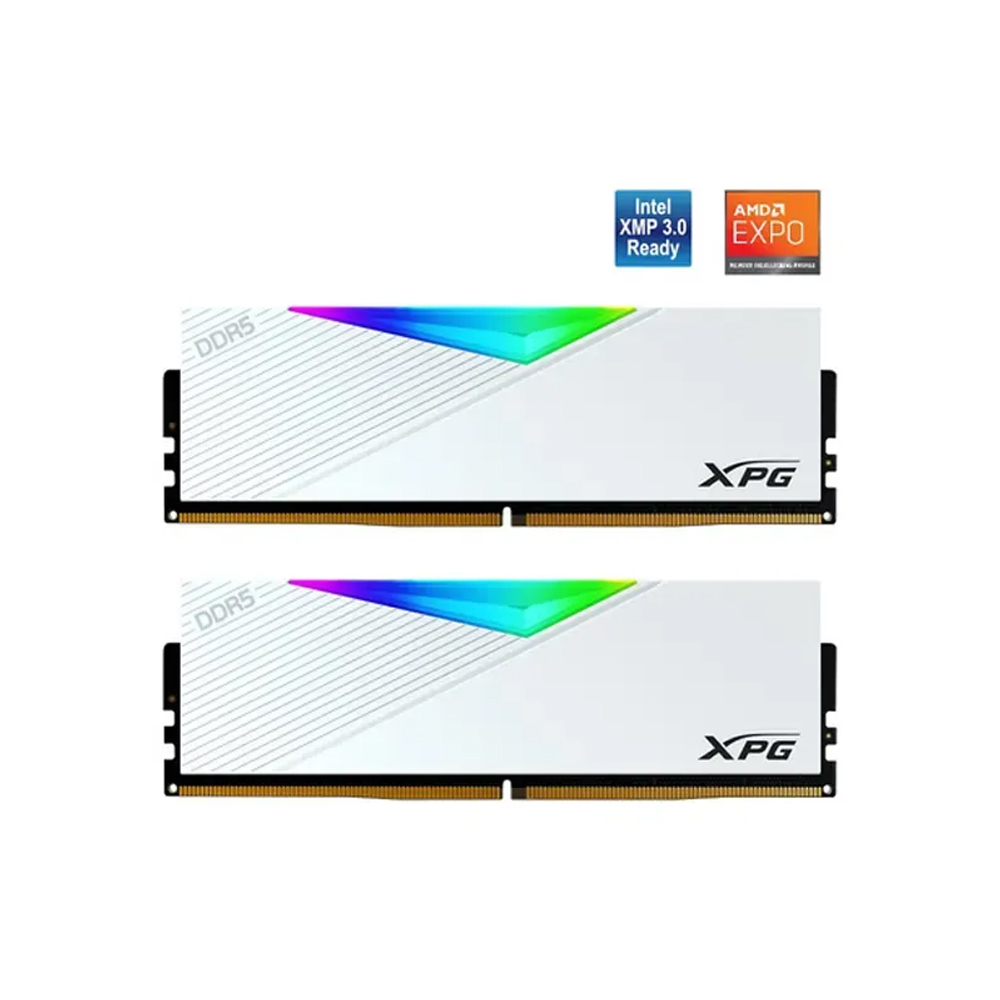 XPG LANCER RGB DDR5 MEMORY 16GBX2 6000MT/S - WHITE