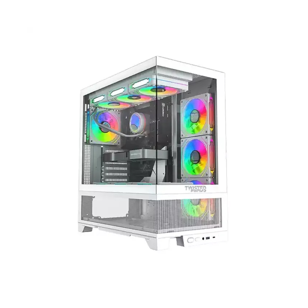 TWISTED MINDS PHANTEK-07 MID TOWER GAMING CASE - WHITE