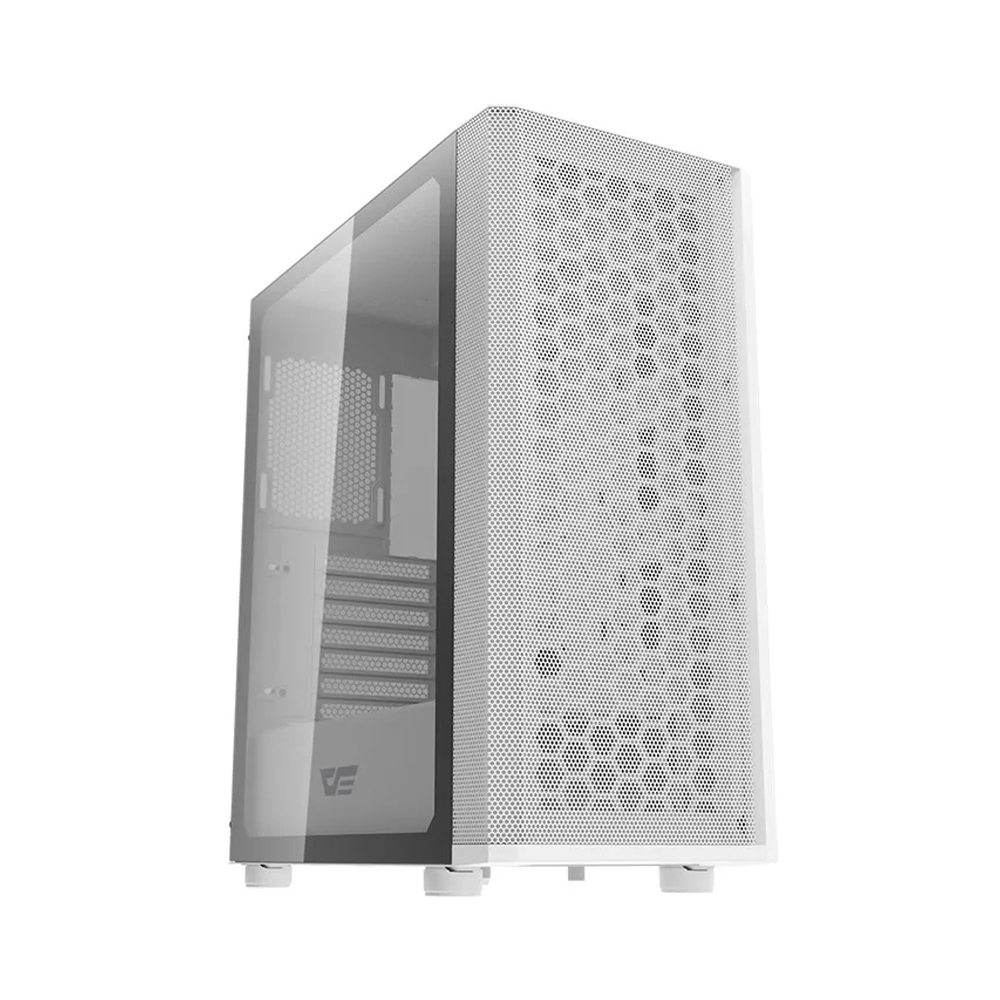 DARKFLASH DK360 MESHED FRONT PANEL ATX PC CASE - WHITE