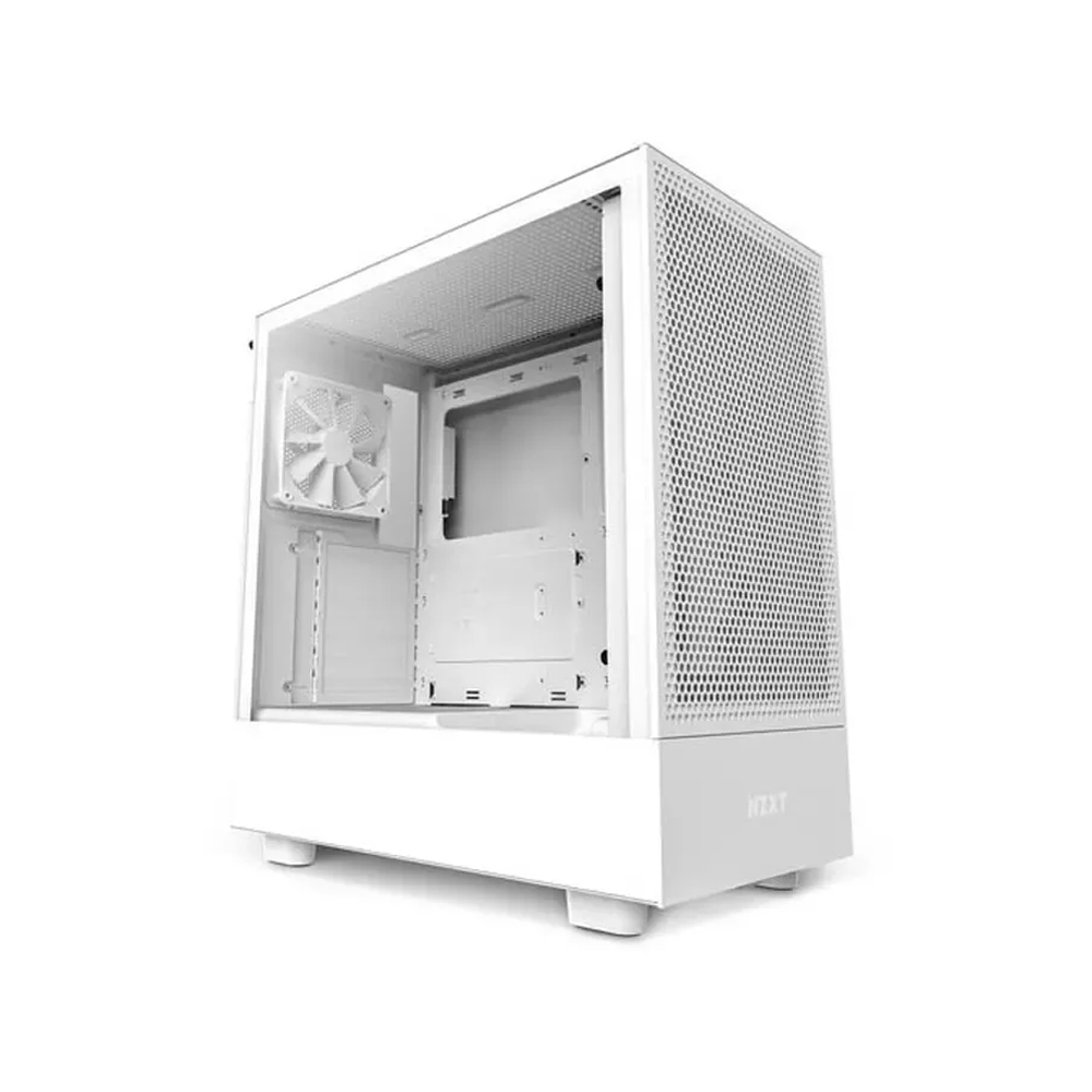 NZXT H SERIES H5 FLOW EDITION ATX MID TOWER CASE - WHITE