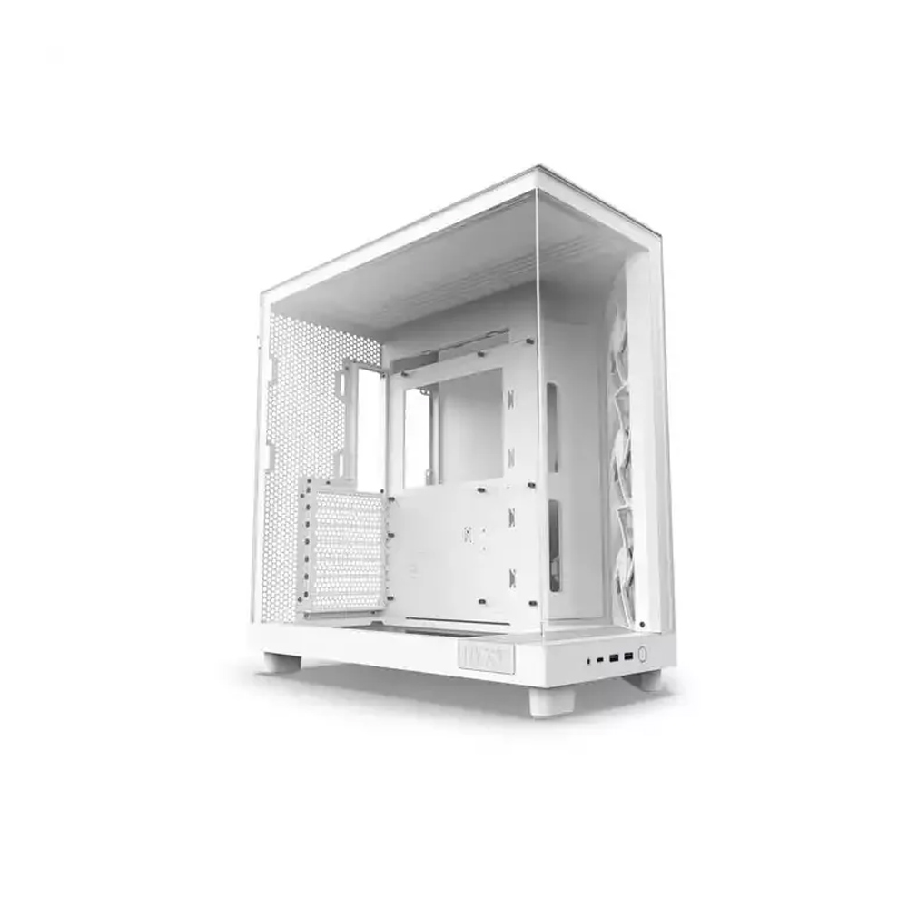 NZXT H6 FLOW (2023) COMPACT DUAL-CHAMBER ATX CASE - WHITE