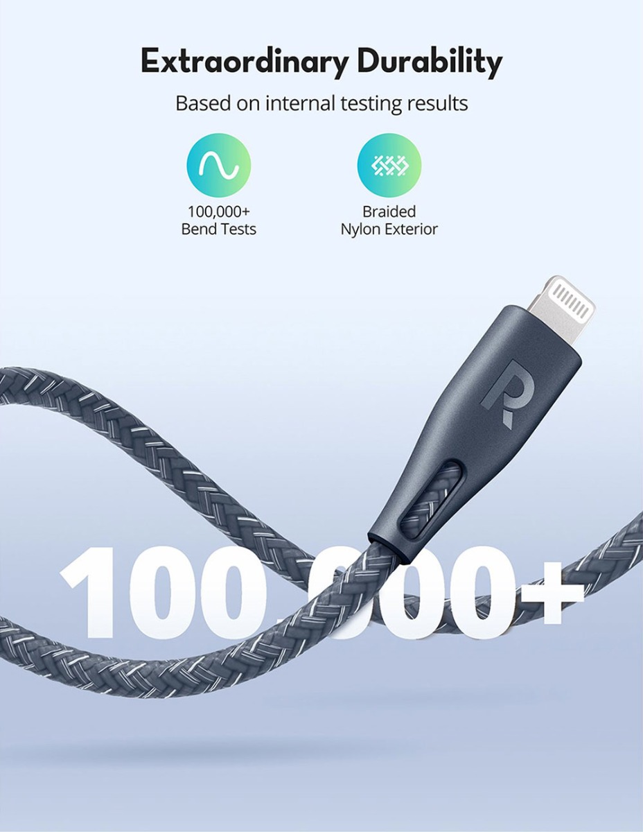 RAVPower-Nylon-Braided-Type-C-to-Lightning-Cable-RP-CB1004GRY-1.2m-3.9ft-Gray-3