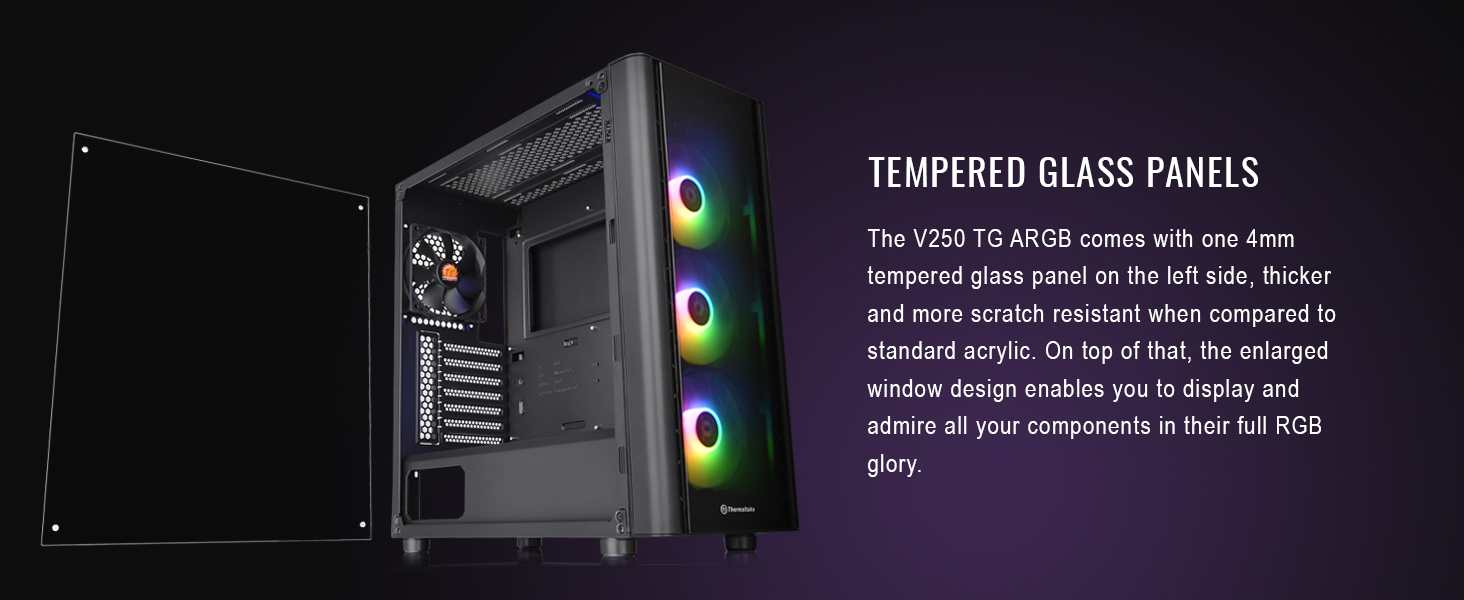 Gamerlands | Thermaltake V250 Tg Argb Mid-tower Case|Gamerlands